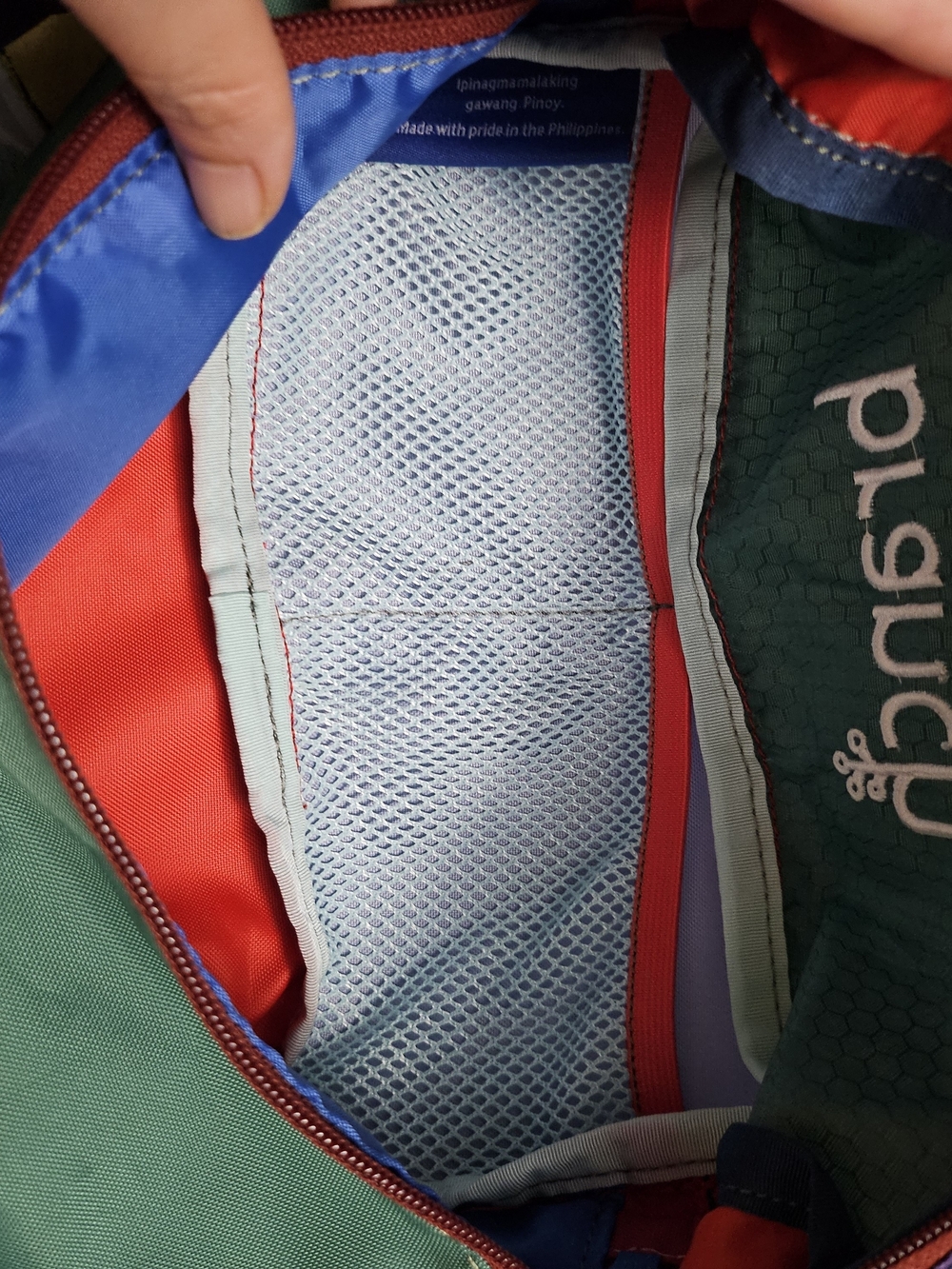 Cotopaxi Green & Red Del Día Men's Waist Pack - Picture 5 of 7